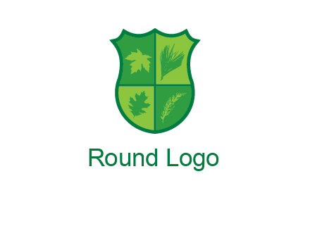 Leafs inside the emblem logo