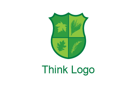 Leafs inside the emblem logo