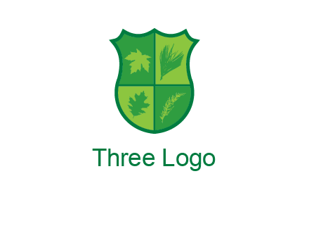 Leafs inside the emblem logo