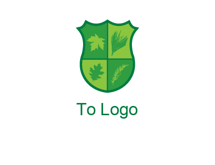 Leafs inside the emblem logo