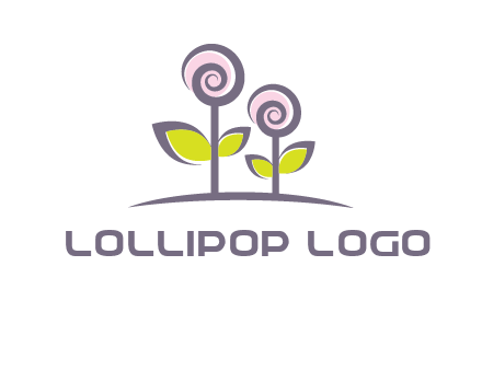 abstract flowers made of swirl logo