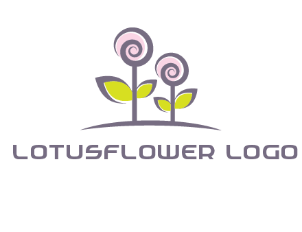 abstract flowers made of swirl logo