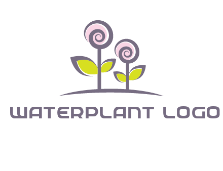 abstract flowers made of swirl logo