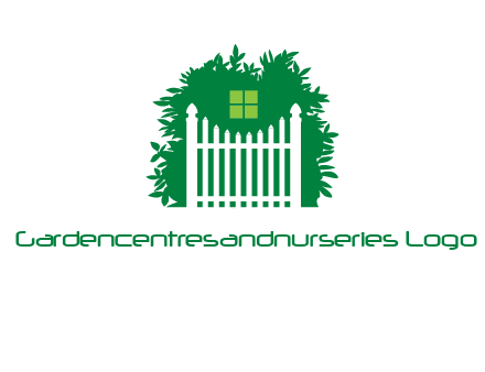 fence inside the tree with window logo