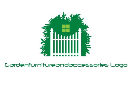 fence inside the tree with window logo