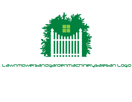fence inside the tree with window logo