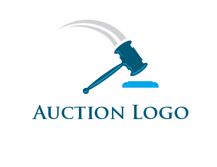 gavel with swooshes logo