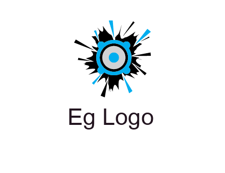 speaker inside the splash logo