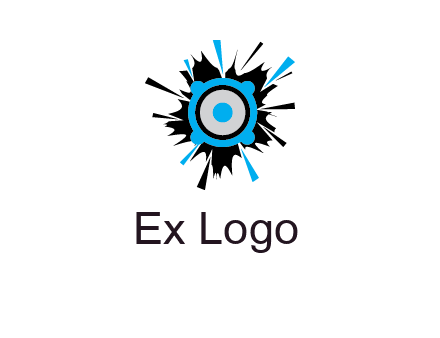 speaker inside the splash logo