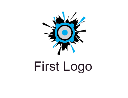 speaker inside the splash logo