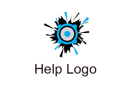 speaker inside the splash logo
