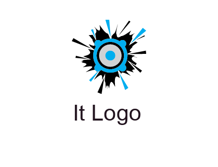 speaker inside the splash logo