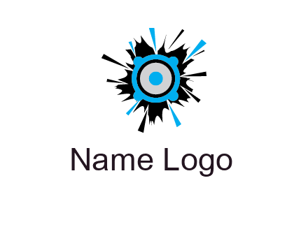 speaker inside the splash logo