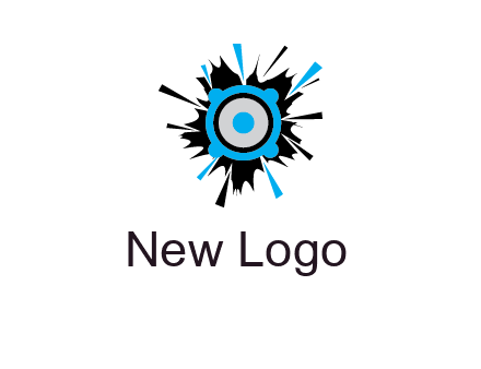 speaker inside the splash logo