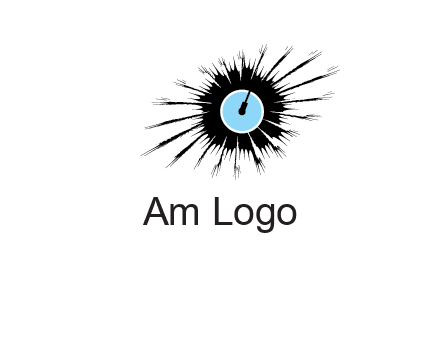 guitar inside the abstract circle logo