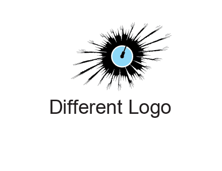 guitar inside the abstract circle logo