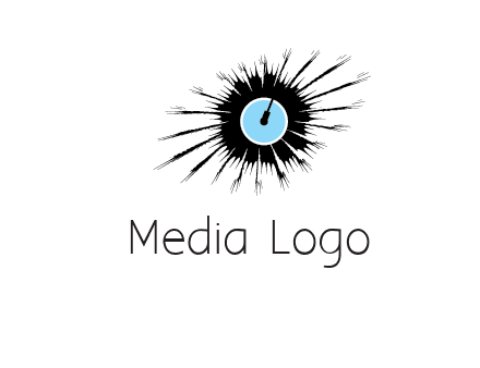 guitar inside the abstract circle logo