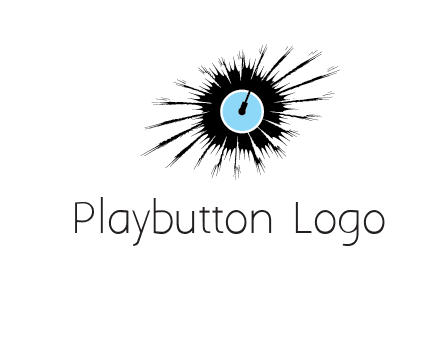 guitar inside the abstract circle logo