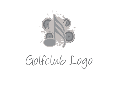 music note inside the splash with speakers logo