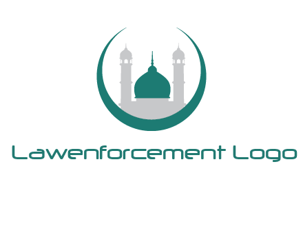 mosque inside the circle swoosh logo