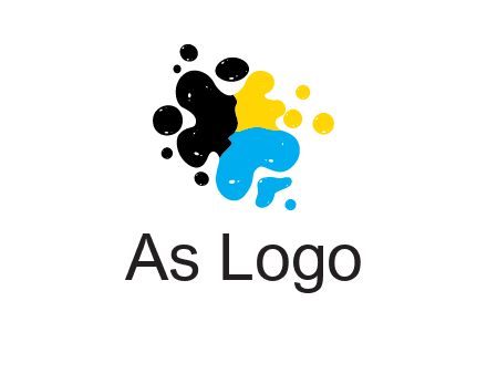 abstract paint splashes logo