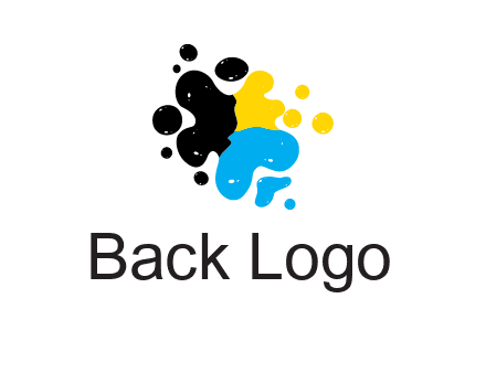 abstract paint splashes logo