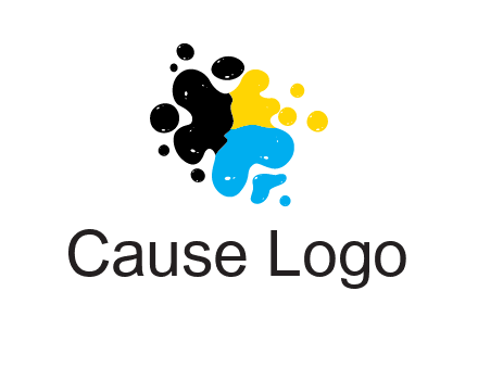 abstract paint splashes logo