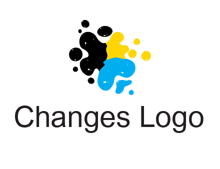 abstract paint splashes logo