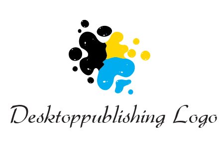 abstract paint splashes logo