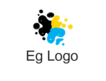 abstract paint splashes logo