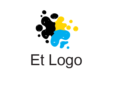 abstract paint splashes logo
