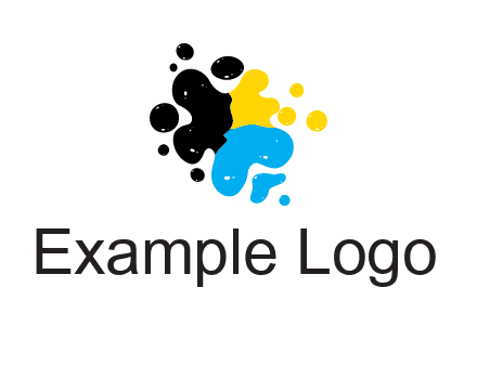 abstract paint splashes logo