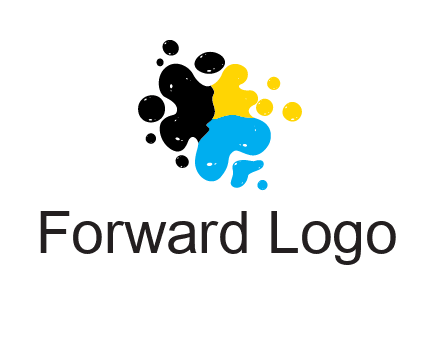 abstract paint splashes logo