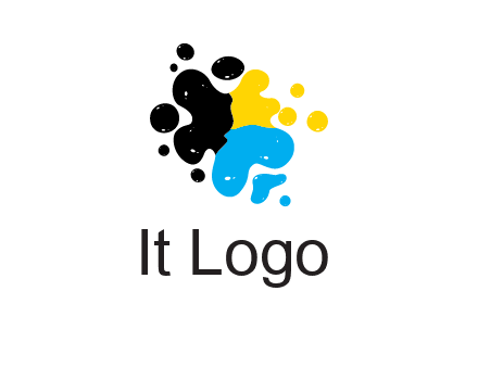 abstract paint splashes logo