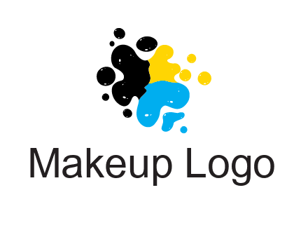 abstract paint splashes logo