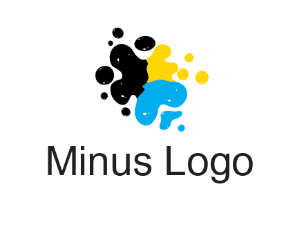 abstract paint splashes logo