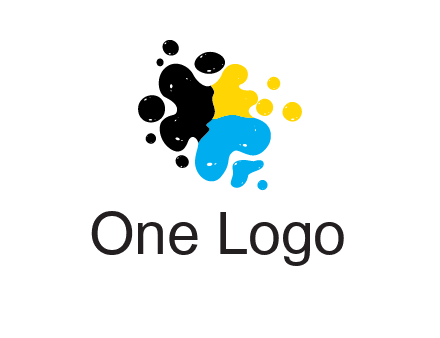abstract paint splashes logo