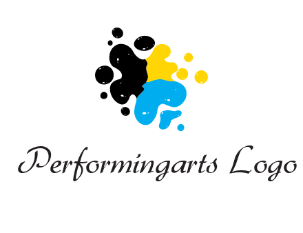 abstract paint splashes logo