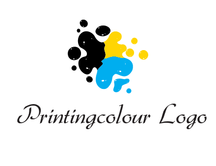 abstract paint splashes logo