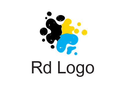 abstract paint splashes logo