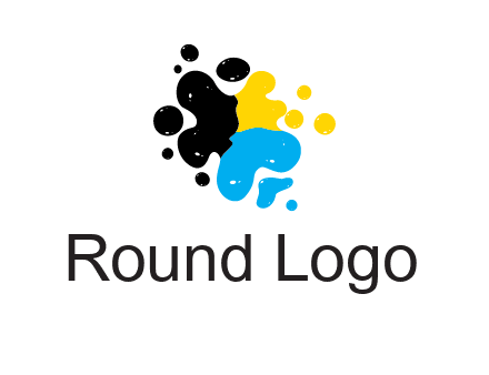 abstract paint splashes logo