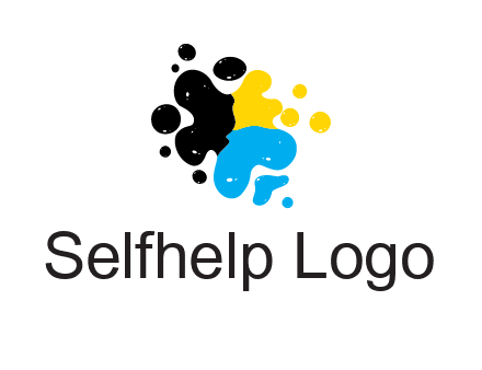 abstract paint splashes logo