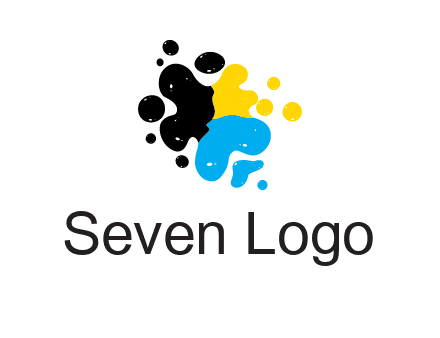 abstract paint splashes logo