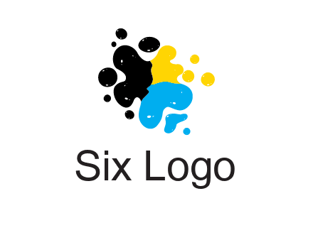 abstract paint splashes logo