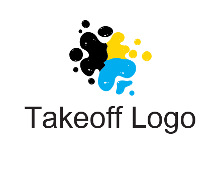 abstract paint splashes logo