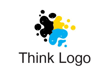 abstract paint splashes logo