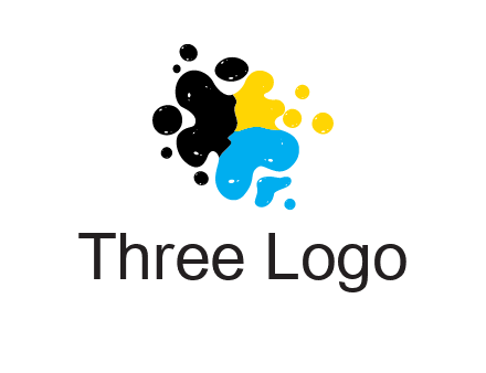abstract paint splashes logo