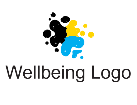 abstract paint splashes logo