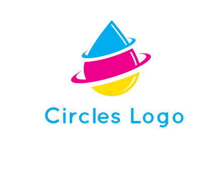 swooshes around the abstract water drop logo