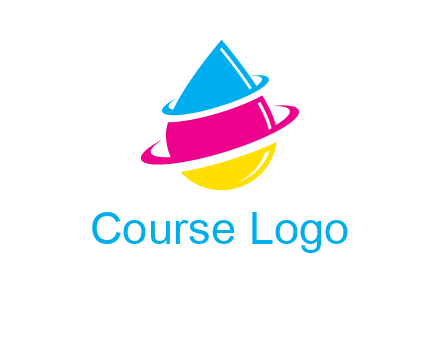 swooshes around the abstract water drop logo
